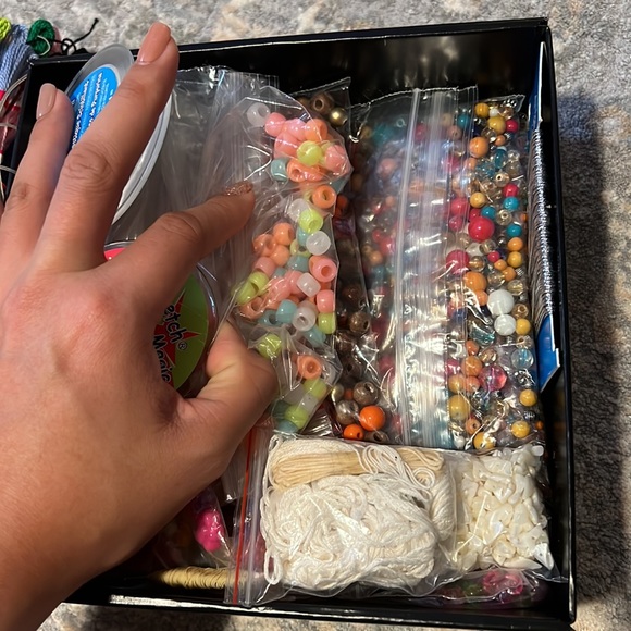 Variety of all types of beads, string, cords for bracelet making - Picture 3 of 3